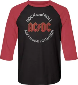 ACDC Vintage Rock Band Rock and Roll Ain't Noise Pollution Image Adult 3/4 Sleeve Raglan Shirt Graphic Tee
