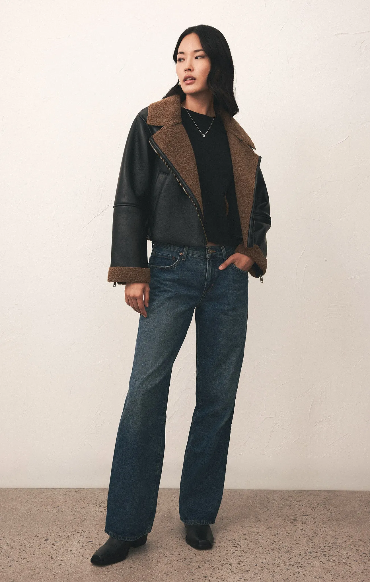 Ace Faux Leather Moto Jacket