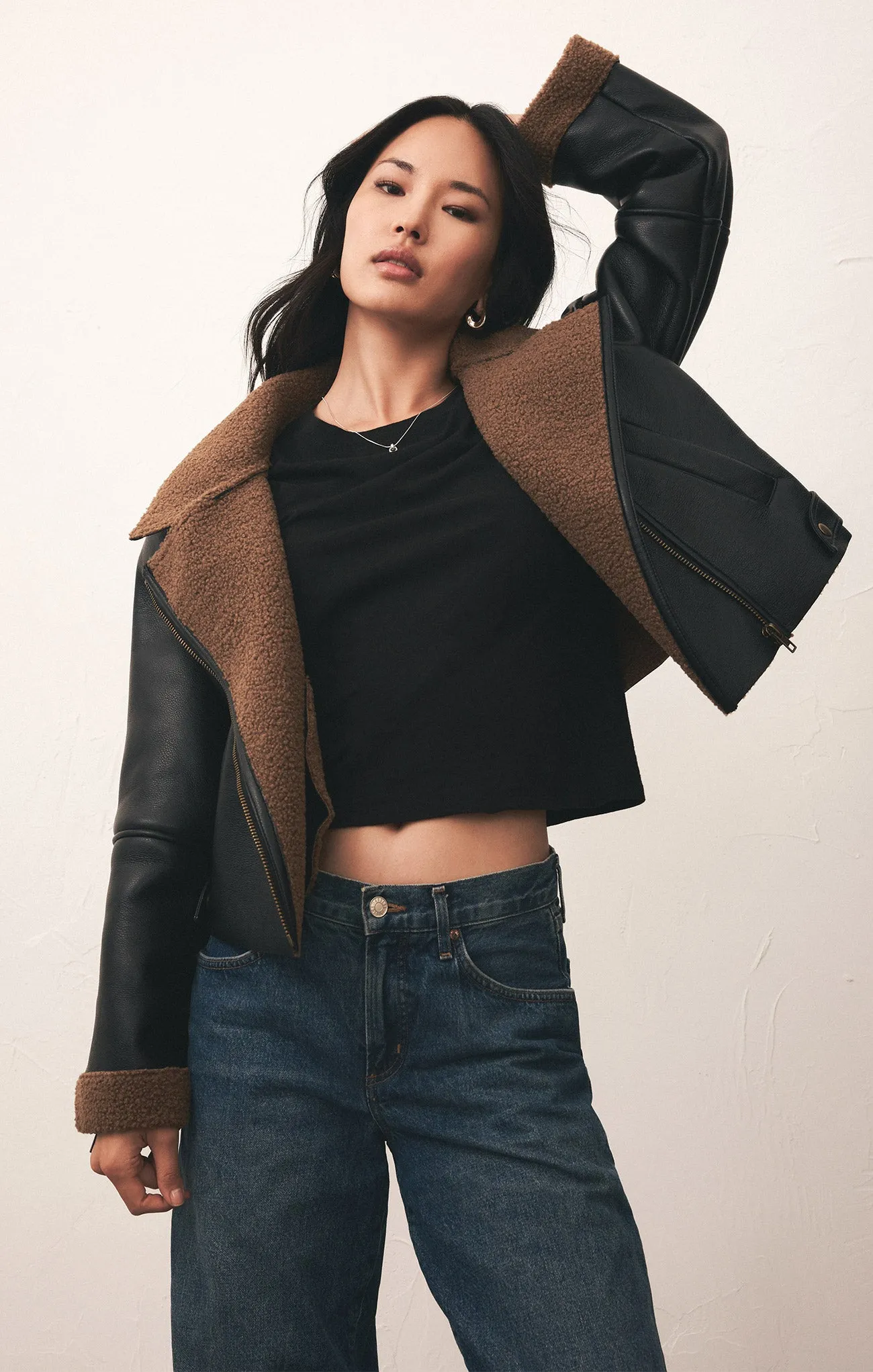 Ace Faux Leather Moto Jacket