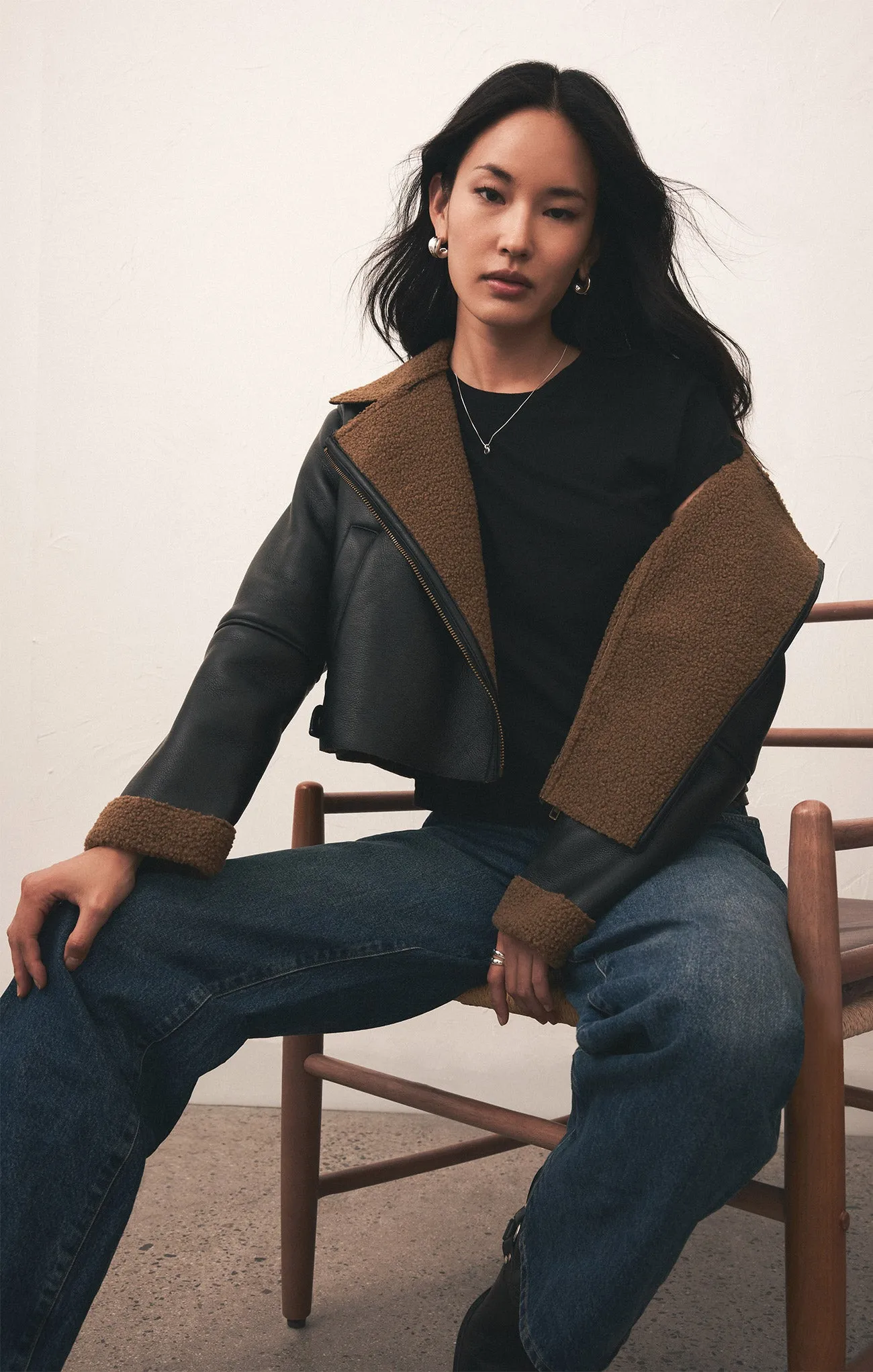 Ace Faux Leather Moto Jacket