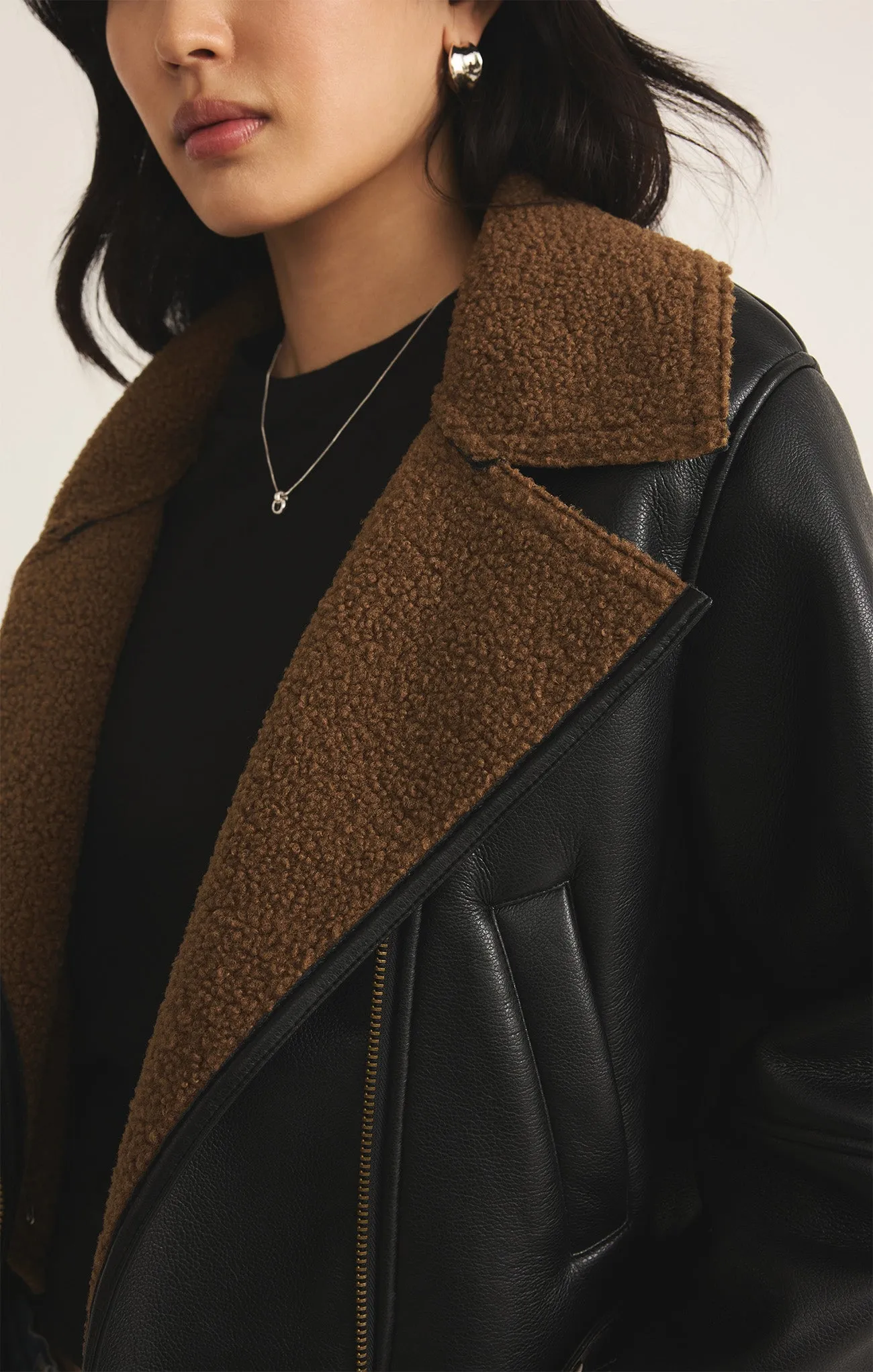 Ace Faux Leather Moto Jacket