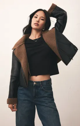 Ace Faux Leather Moto Jacket