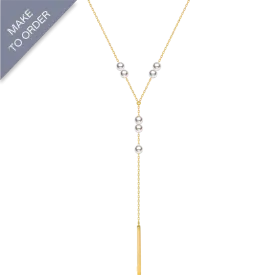 Akoya Pearl 18K Gold Y-shaped Drop Necklace