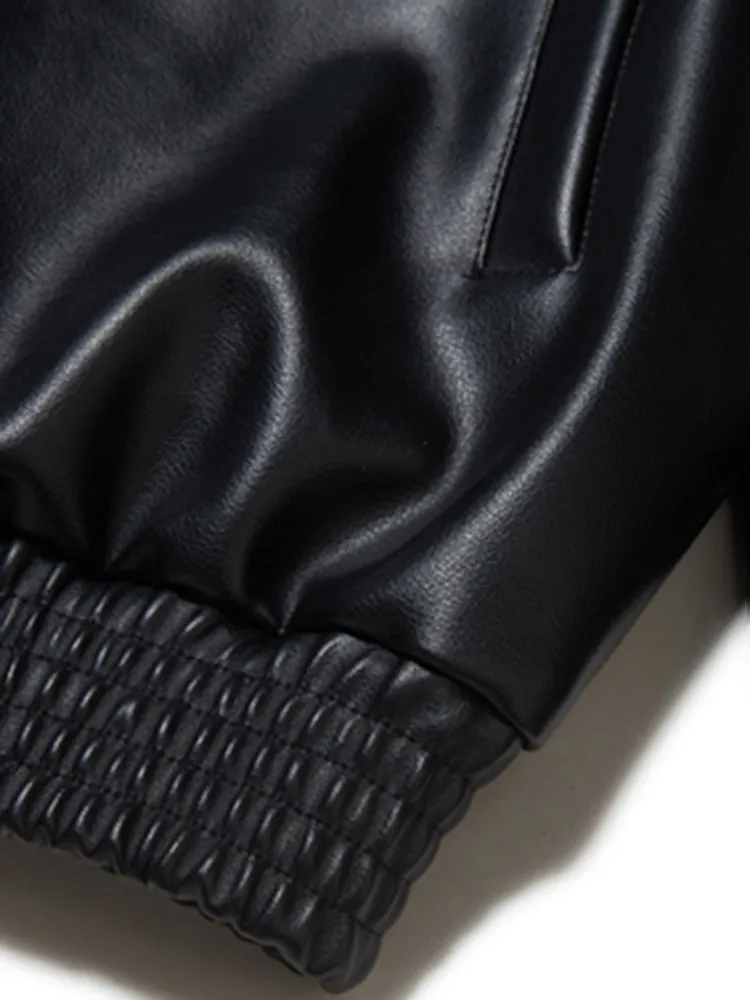 Black Oversized Leather Jacket