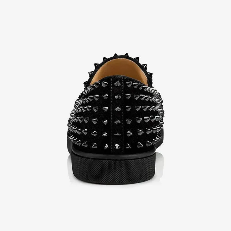 Black Suede Slip-On Sneakers