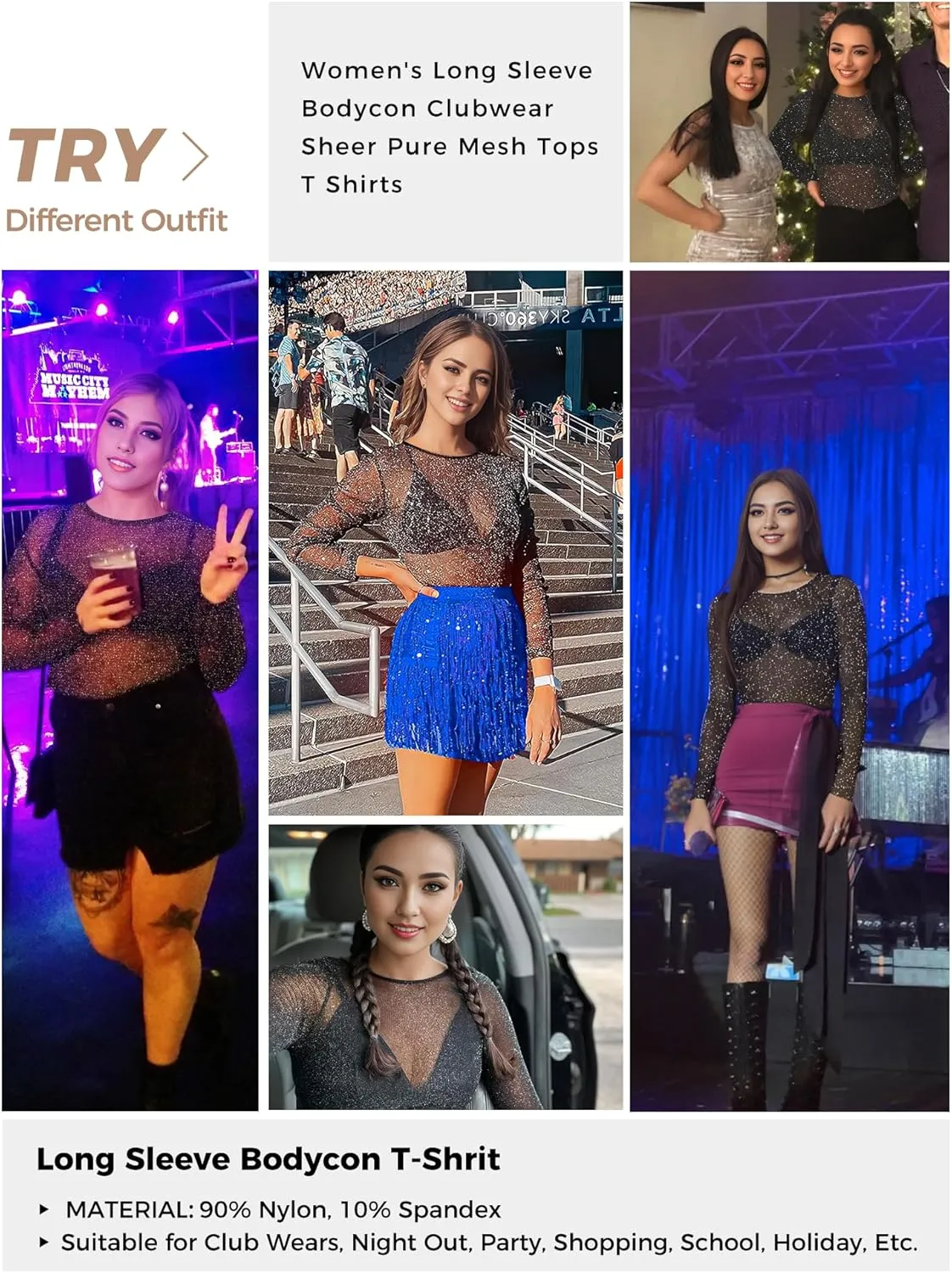 Buauty Sheer Tops for Women,Mesh Fishnet Tops Plus Size,Stylish and Sensational Mesh Blouses for Fashion-Forward Ladies