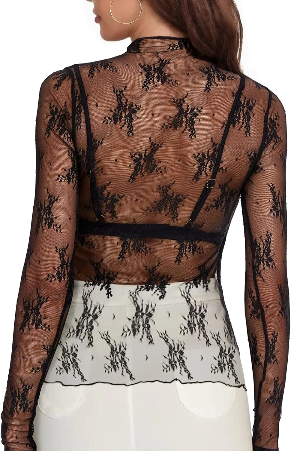 Buauty Sheer Tops for Women,Mesh Fishnet Tops Plus Size,Stylish and Sensational Mesh Blouses for Fashion-Forward Ladies