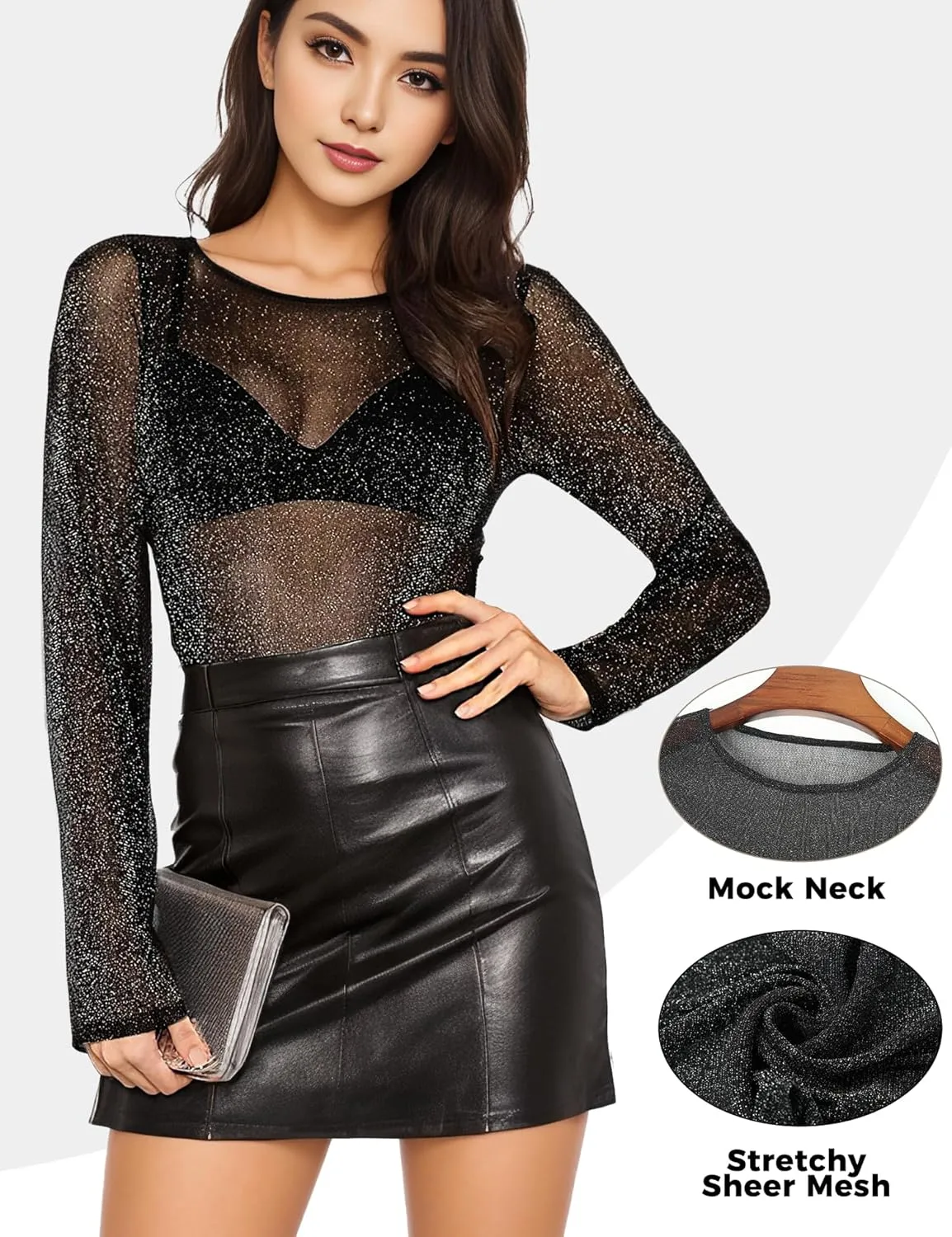 Buauty Sheer Tops for Women,Mesh Fishnet Tops Plus Size,Stylish and Sensational Mesh Blouses for Fashion-Forward Ladies