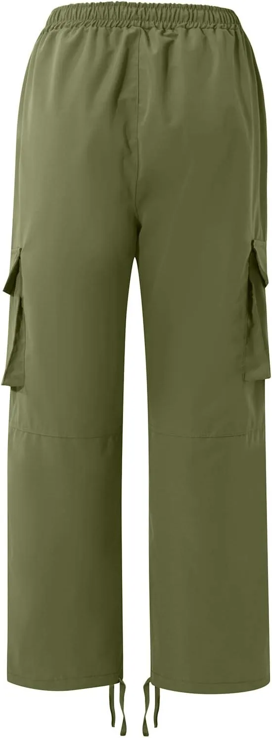 Cargo Work Pants for Men Elastic Waist Hiking Pants Plus Size Athletic Joggers with Multi Pockets Outdoor Tactical Pant