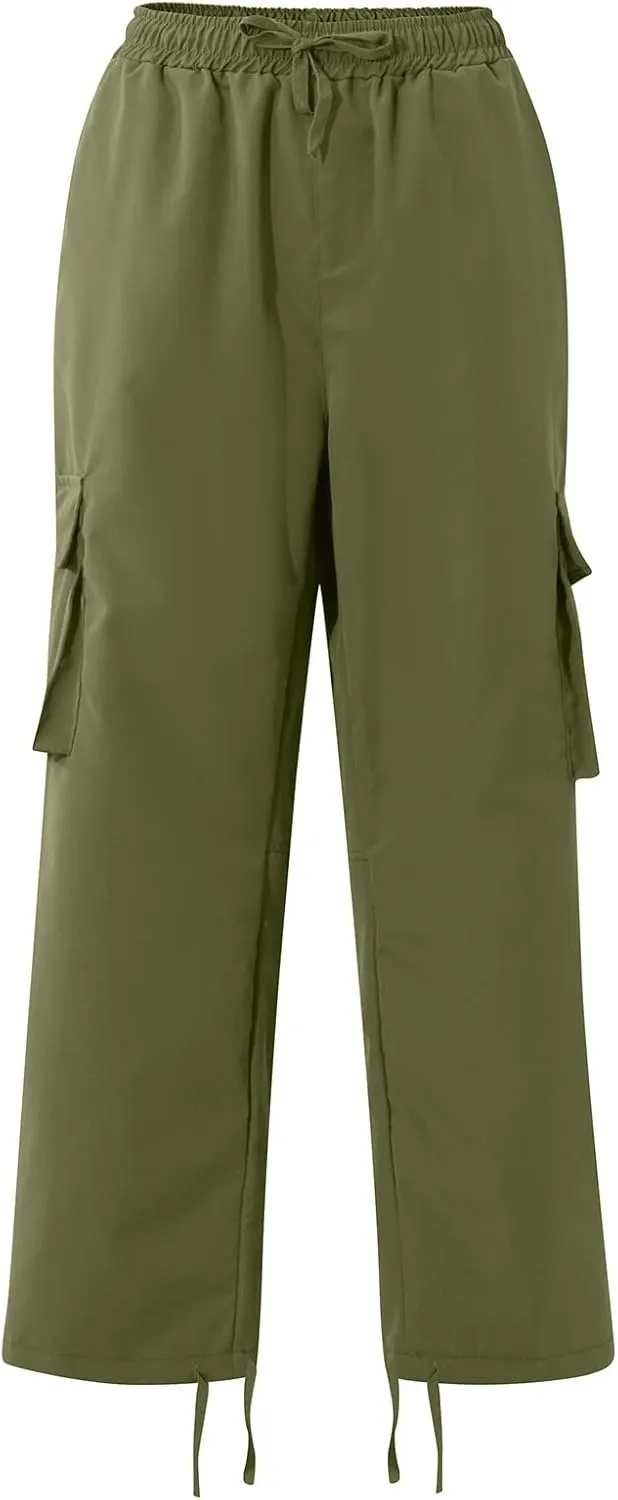 Cargo Work Pants for Men Elastic Waist Hiking Pants Plus Size Athletic Joggers with Multi Pockets Outdoor Tactical Pant