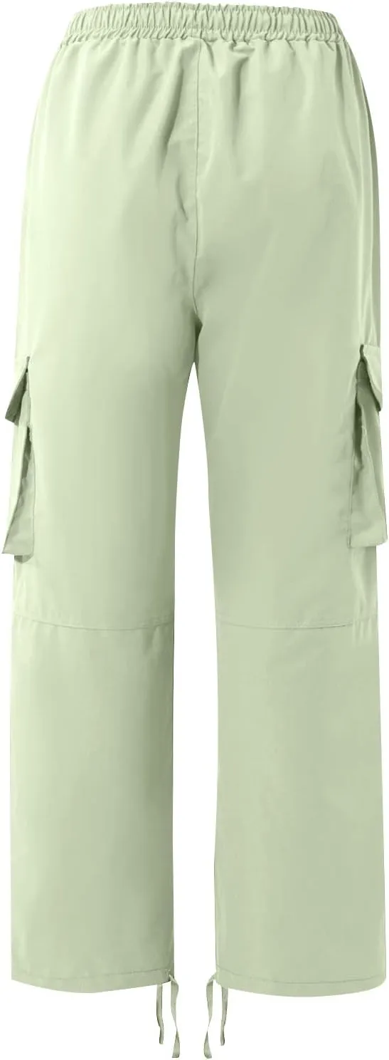 Cargo Work Pants for Men Elastic Waist Hiking Pants Plus Size Athletic Joggers with Multi Pockets Outdoor Tactical Pant
