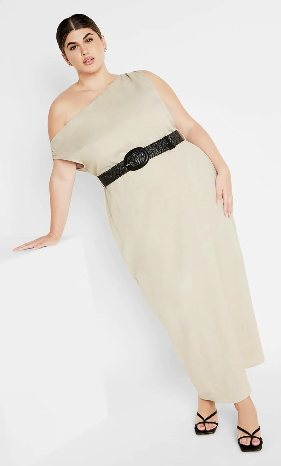 City Chic Women's Plus Size Maxi Dress-Millie Linen