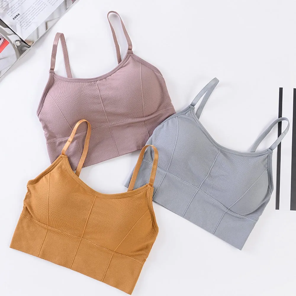 Cotton Padded Wire Free Sports Bra - Pack of 3