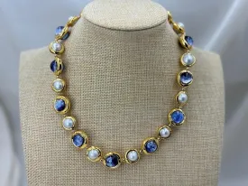 Dainty Natural pearl Glass beads necklace