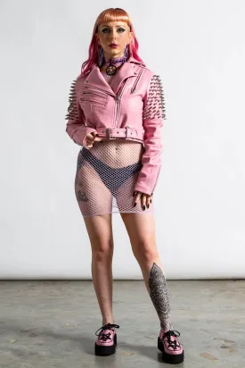 Disharmony Biker Jacket [PASTEL PINK]