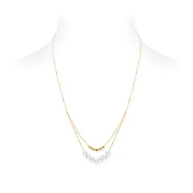 Double Layer Smile Freshwater Pearl Necklace
