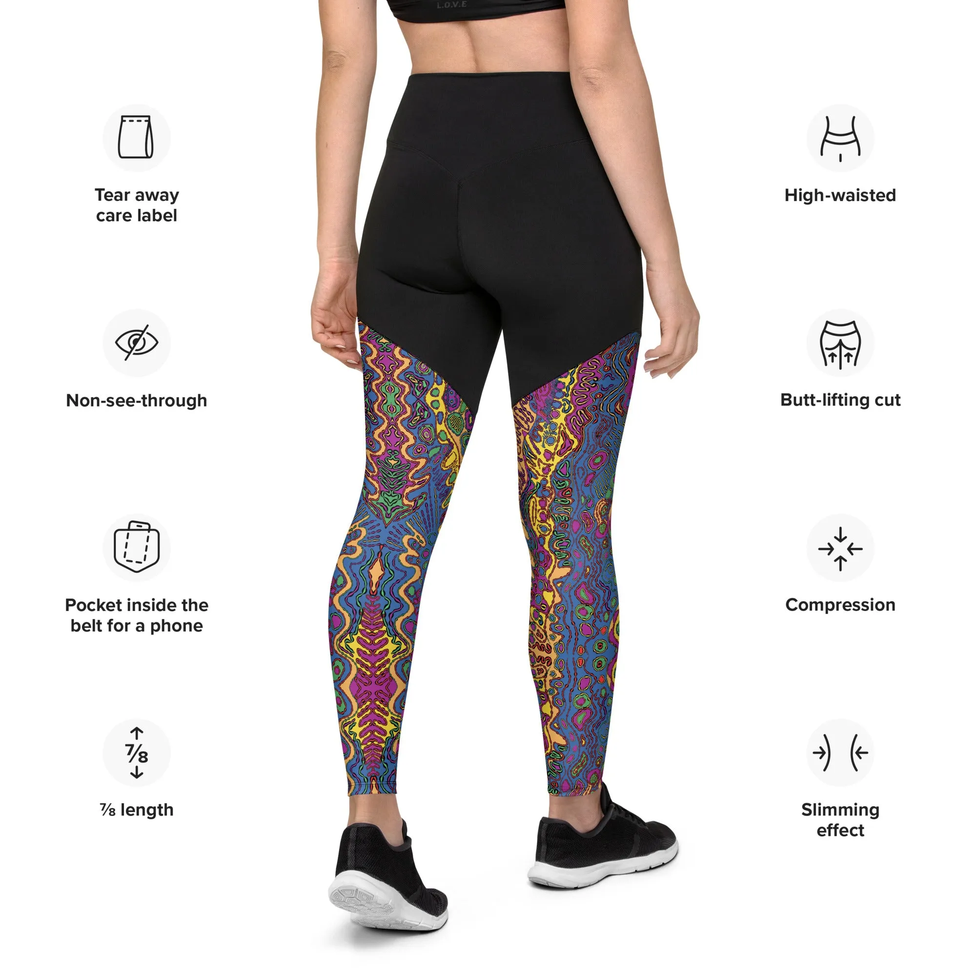 Electric yellow river Sports Leggings