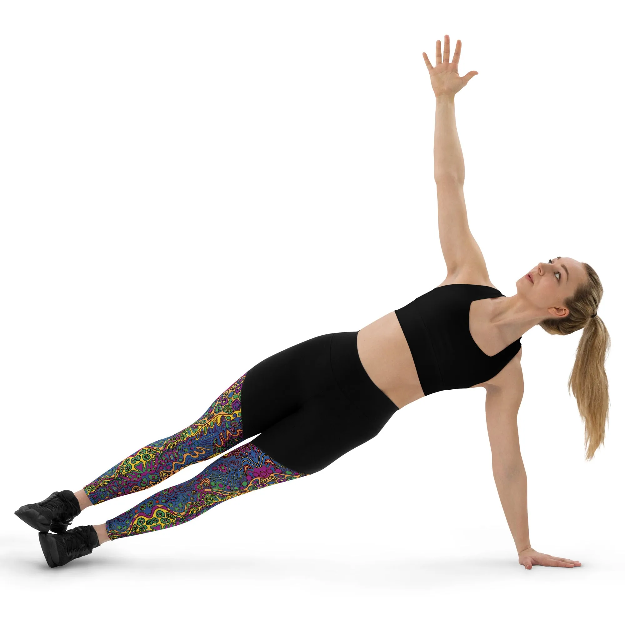 Electric yellow river Sports Leggings