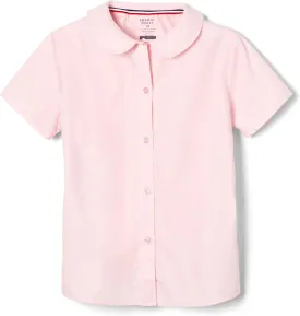 French Toast Girl's Short Sleeve Peter Pan Collar Blouse (Standard and Plus)