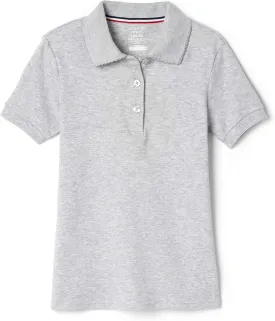 French Toast Girls' Short Sleeve Picot Collar Polo School Uniform Shirt (Standard and Plus)