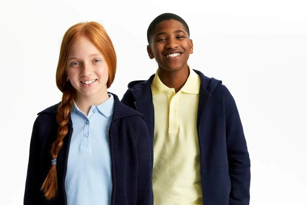 French Toast Girls' Short Sleeve Picot Collar Polo School Uniform Shirt (Standard and Plus)