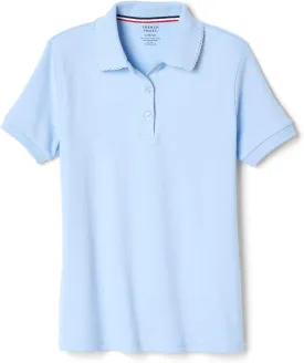 French Toast Girls' Short Sleeve Picot Collar Polo School Uniform Shirt (Standard and Plus)
