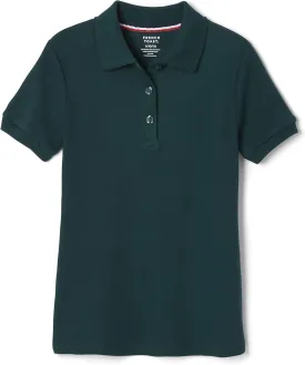 French Toast Girls' Short Sleeve Picot Collar Polo School Uniform Shirt (Standard and Plus)