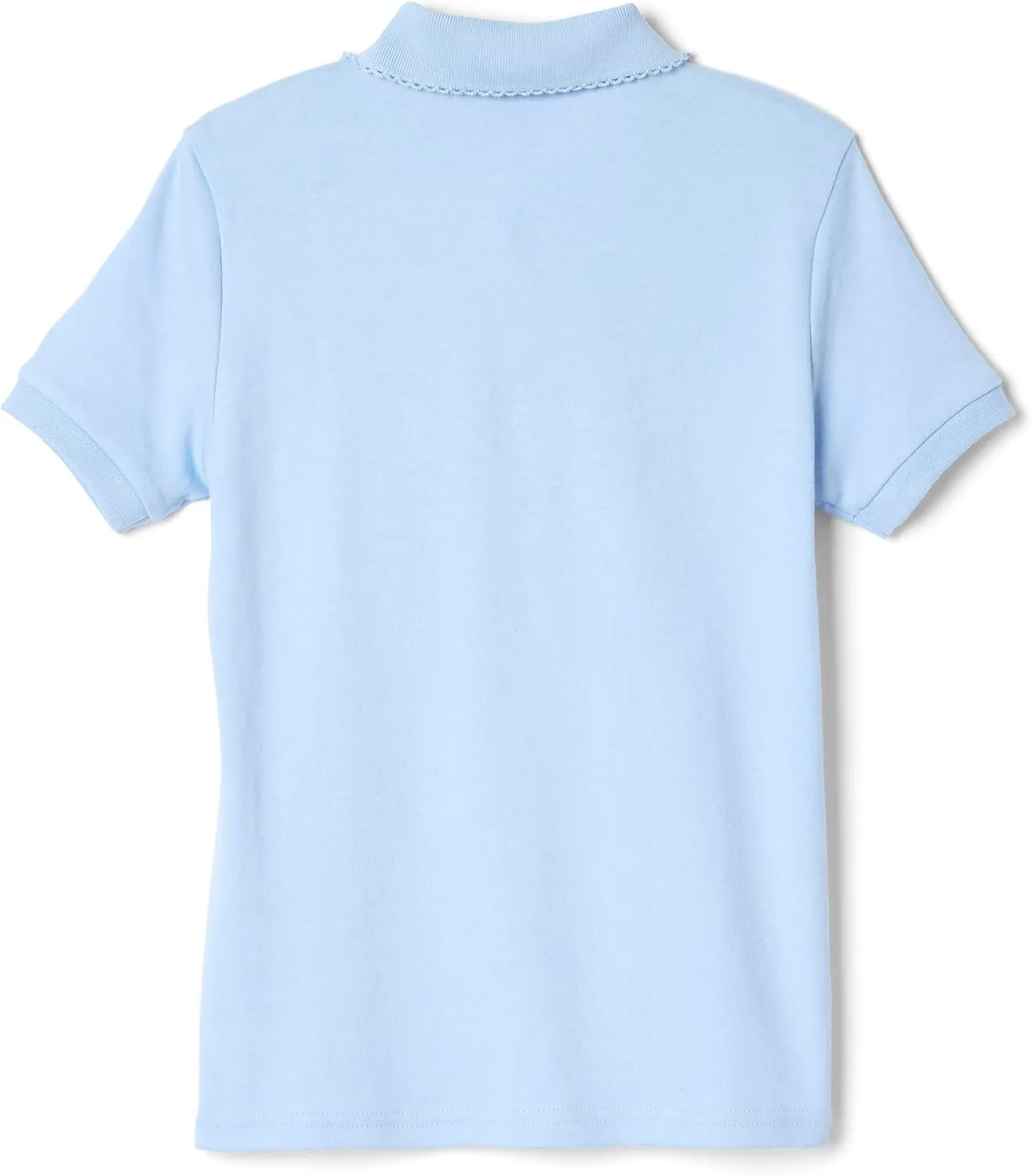 French Toast Girls' Short Sleeve Picot Collar Polo School Uniform Shirt (Standard and Plus)