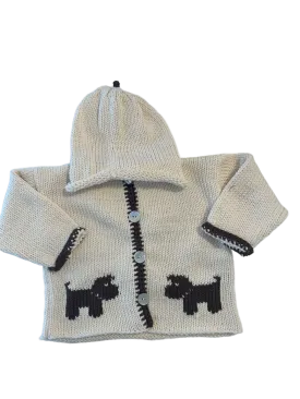 Hand Knit Dog Cardigan