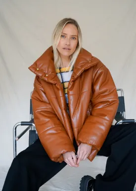 Hide Vegan Leather Puffer Jacket