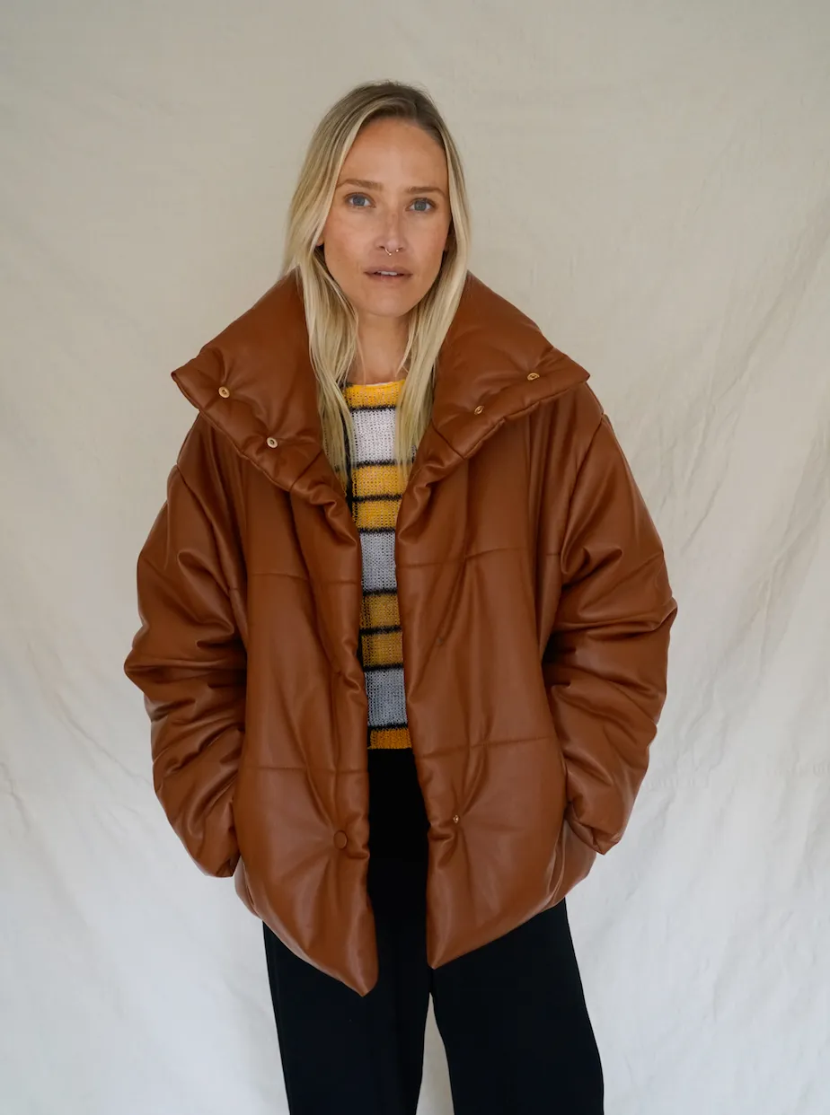 Hide Vegan Leather Puffer Jacket