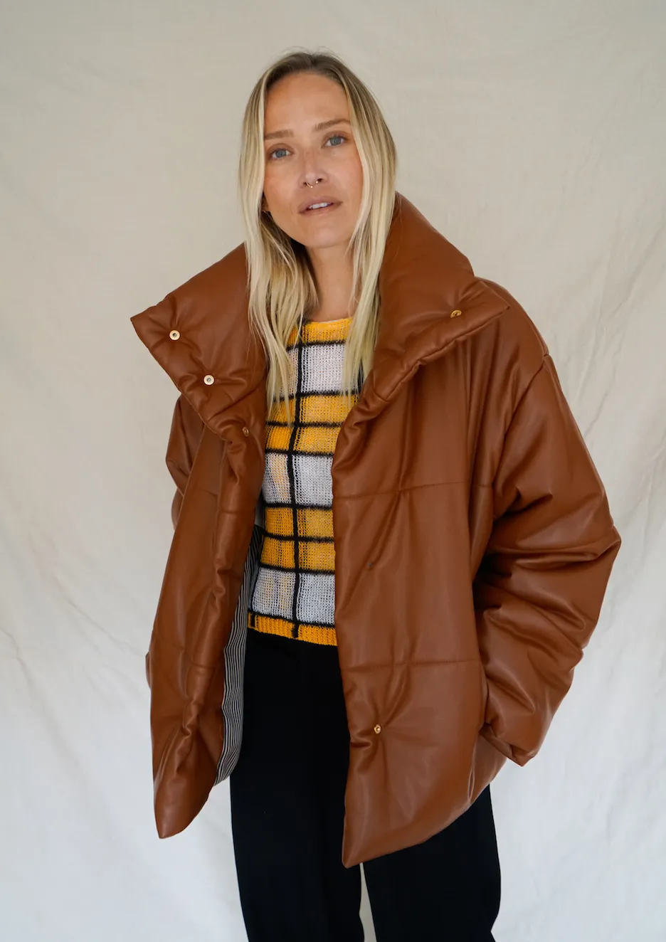 Hide Vegan Leather Puffer Jacket