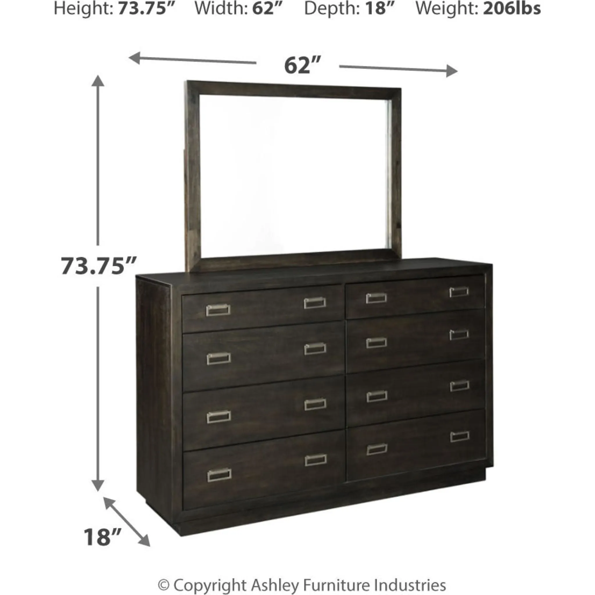 Hyndell Dresser and Mirror