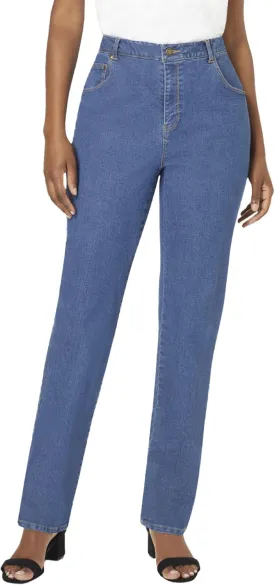 Jessica London Women's Plus Size True Fit Stretch Denim Straight Leg Jean