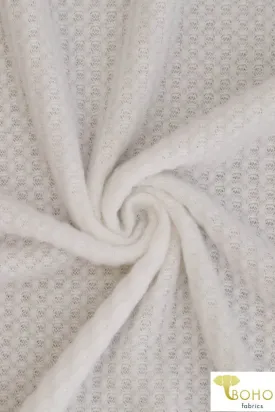 Last Cuts! Off-White Brushed Waffle Knit. BWAFF-119