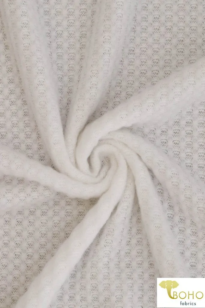 Last Cuts! Off-White Brushed Waffle Knit. BWAFF-119