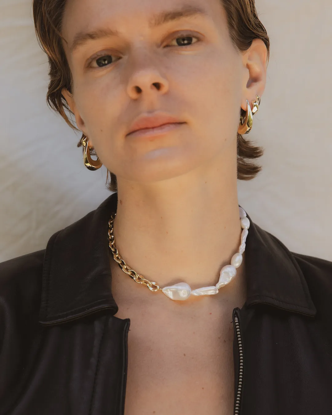 Mashed Up Statement Pearl Necklace