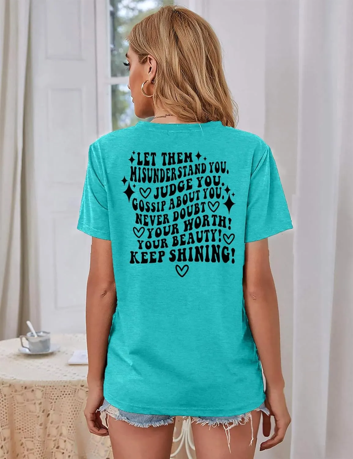 Mental Health Shirt for Women Let Them Misunderstand You Tshirt Cute Heart Motivational Graphic Tee Inspirational Gift