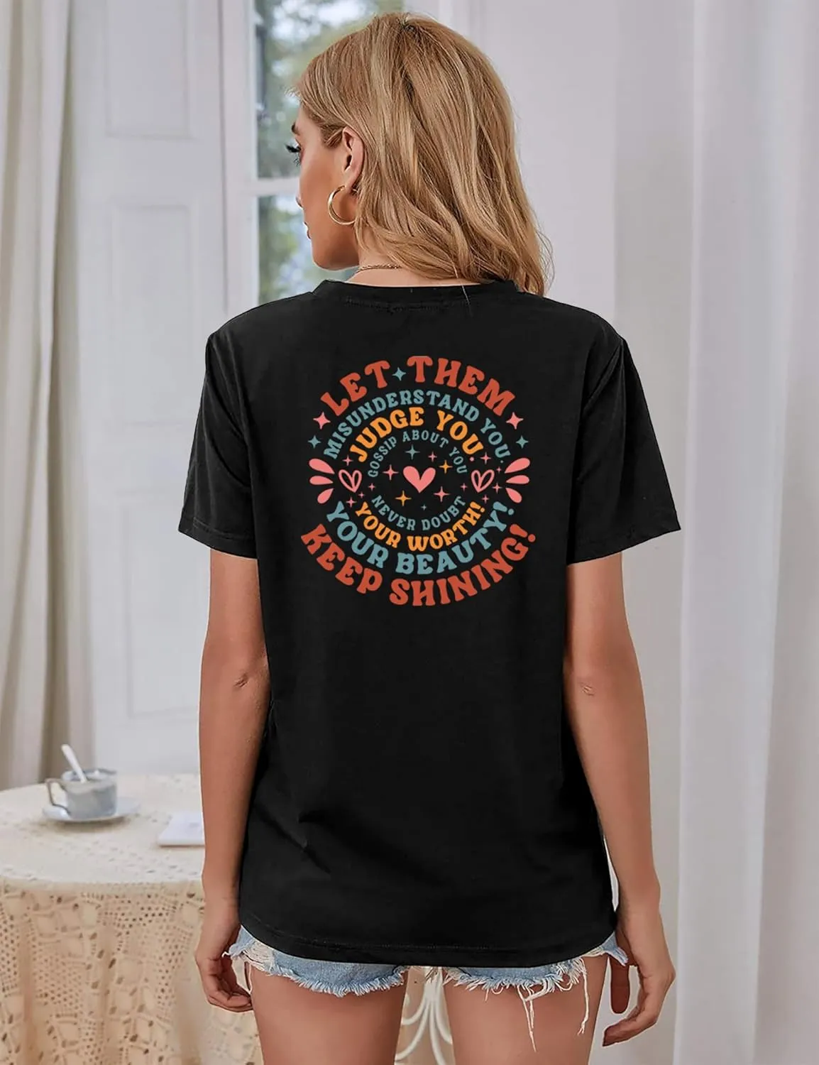 Mental Health Shirt for Women Let Them Misunderstand You Tshirt Cute Heart Motivational Graphic Tee Inspirational Gift