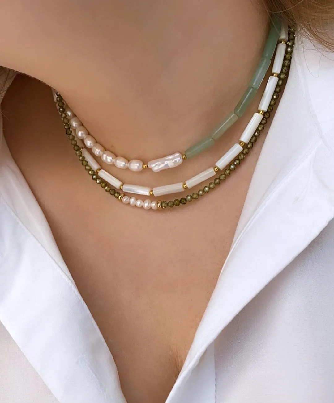 Mother of Pearl Necklace for Her