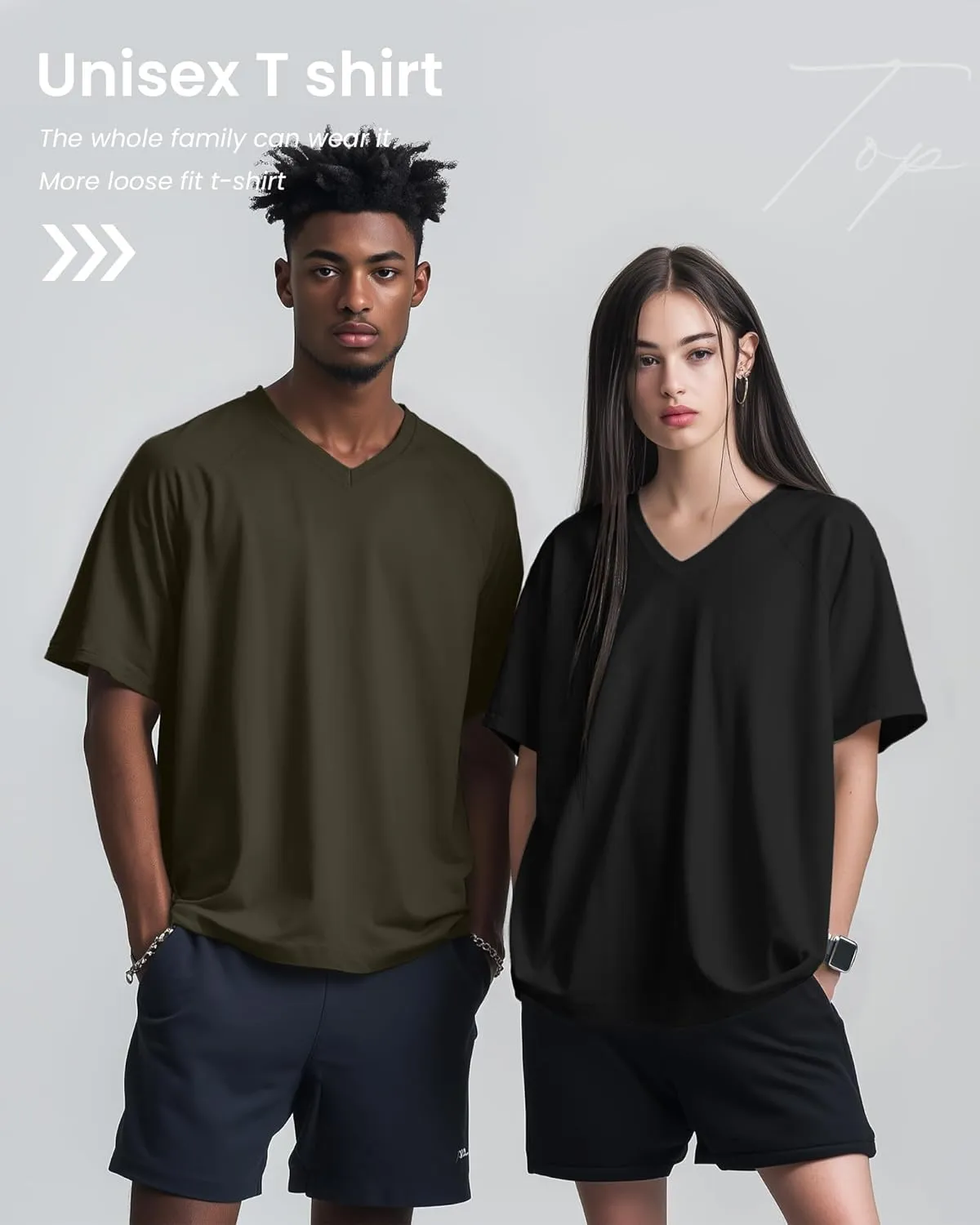 Neer 3 Pack Men's Big and Tall V Neck T-Shirts M-7X, 35% Cotton Short Sleeve Raglan Tops Casual Regular Summer Basic Tees