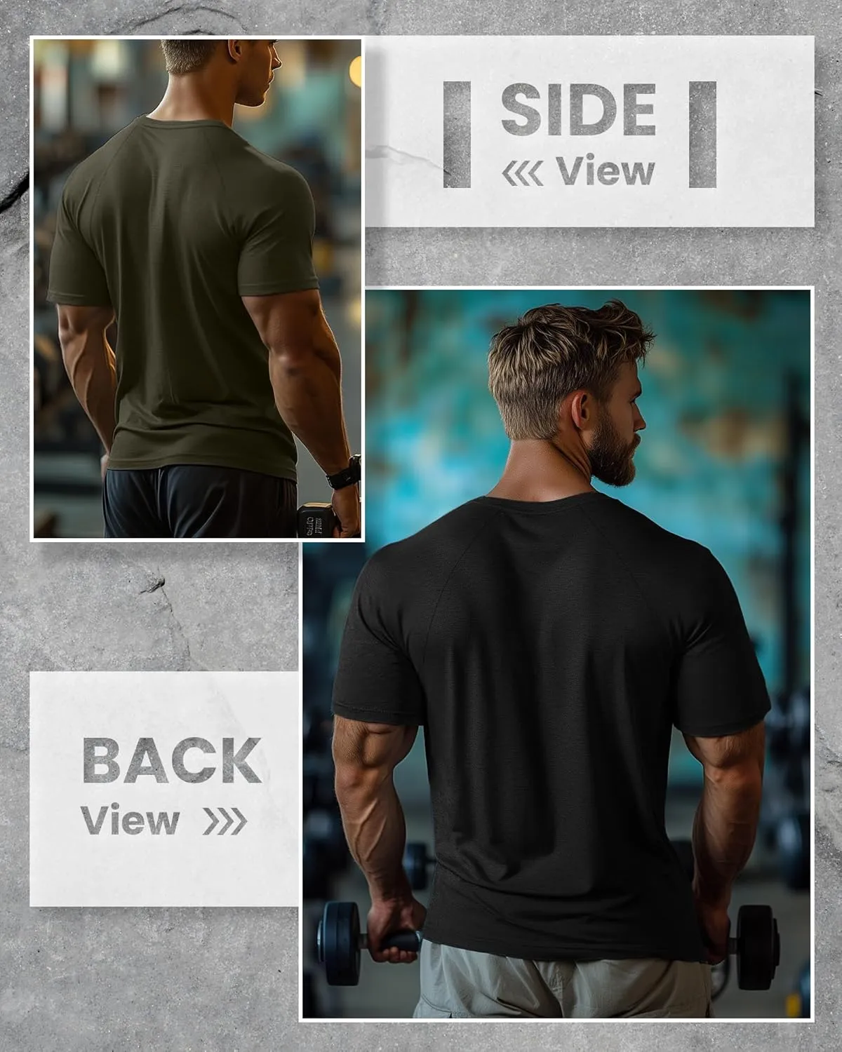 Neer 3 Pack Men's Big and Tall V Neck T-Shirts M-7X, 35% Cotton Short Sleeve Raglan Tops Casual Regular Summer Basic Tees
