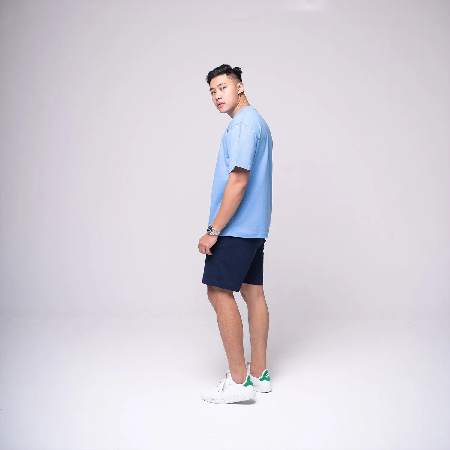 Oversized Basic T-shirt Light Blue