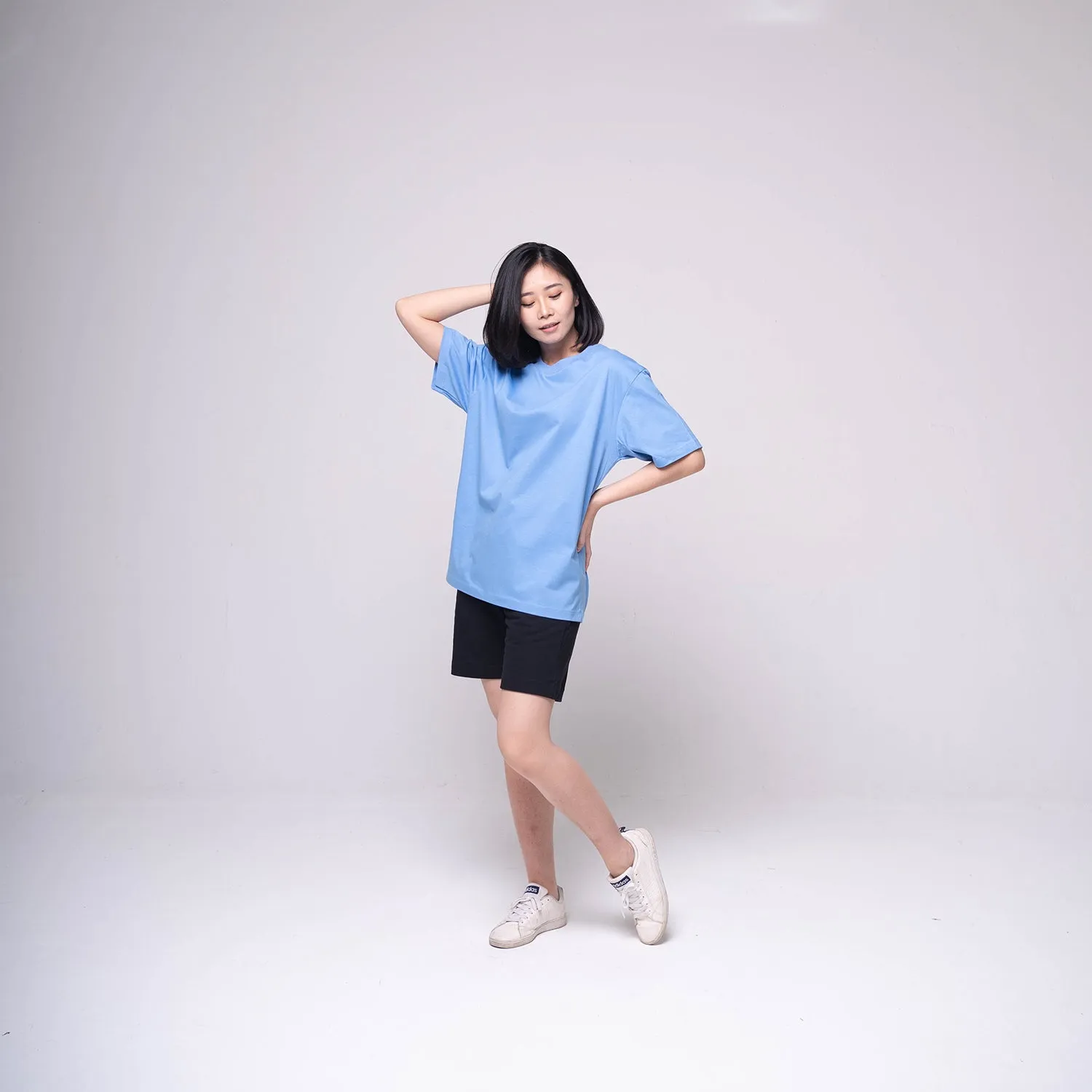 Oversized Basic T-shirt Light Blue