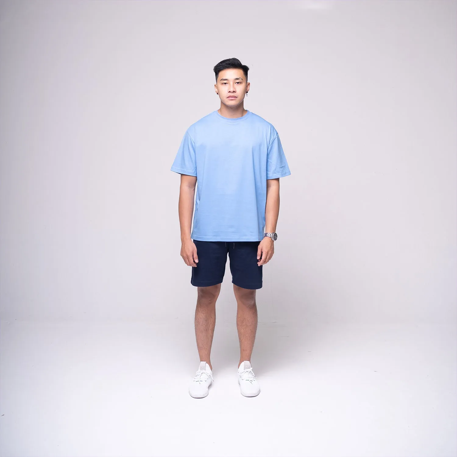Oversized Basic T-shirt Light Blue
