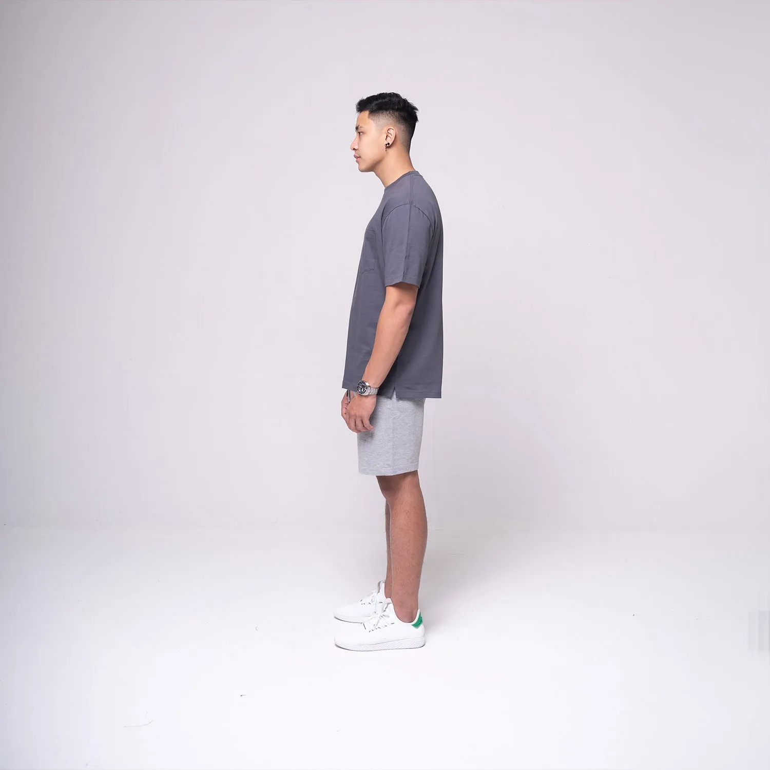 Oversized Pocket T-shirt Dark Grey