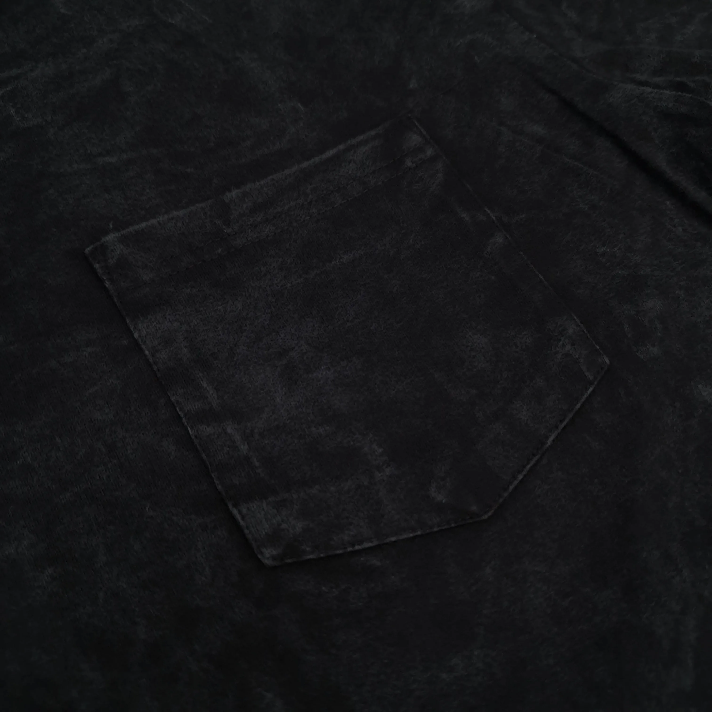 Oversized Pocket Washed T-shirt Black
