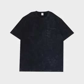 Oversized Pocket Washed T-shirt Black