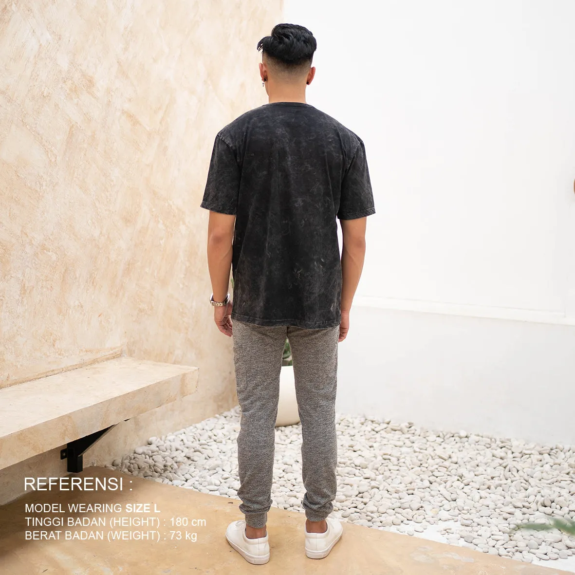 Oversized Pocket Washed T-shirt Black