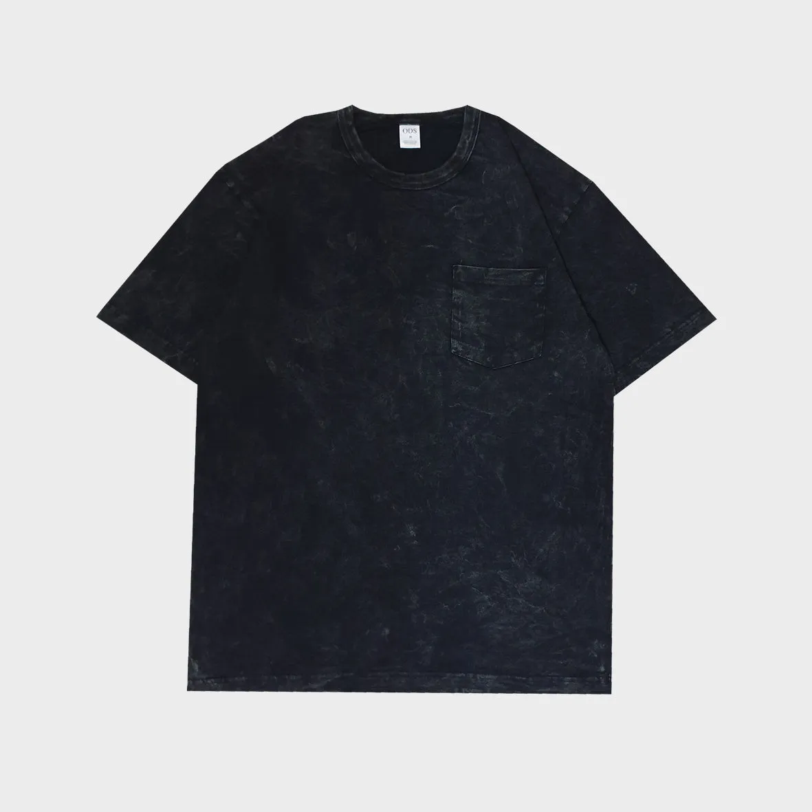 Oversized Pocket Washed T-shirt Black